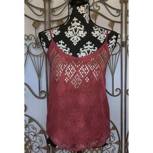Women's‎ Mudd Burgundy Spaghetti Strap Top Size Small